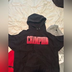 Champion varsity letters logo hoodie